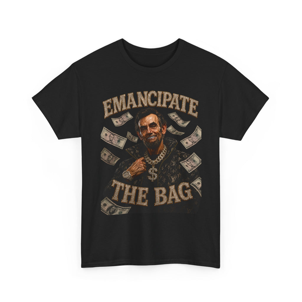 Emancipate The Bag T-Shirt — Funny Abraham Lincoln Money Graphic Tee