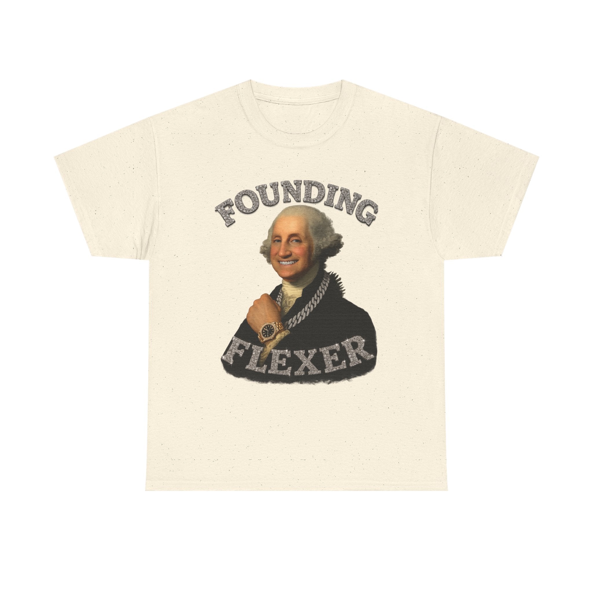 Founding Flexer T-Shirt — Funny George Washington Graphic Tee