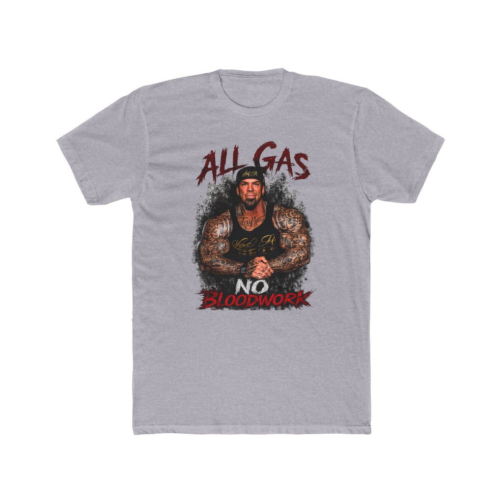 All Gas No Bloodwork T‑Shirt — Retro Tough Gym Tee