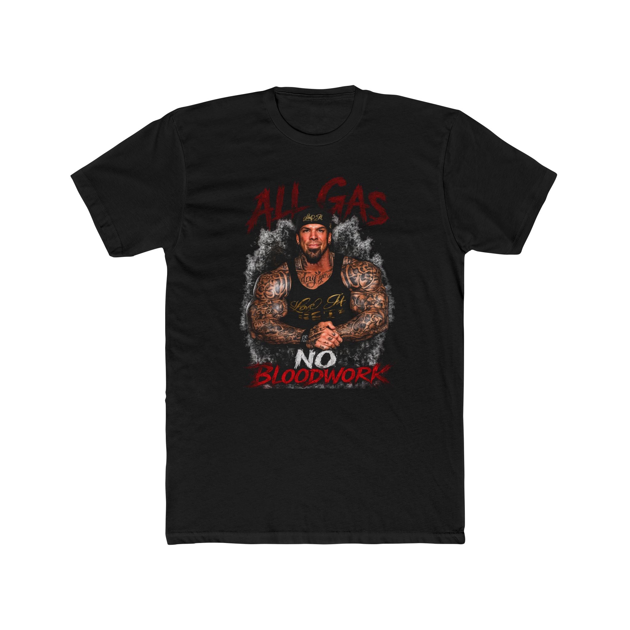 All Gas No Bloodwork T‑Shirt — Retro Tough Gym Tee