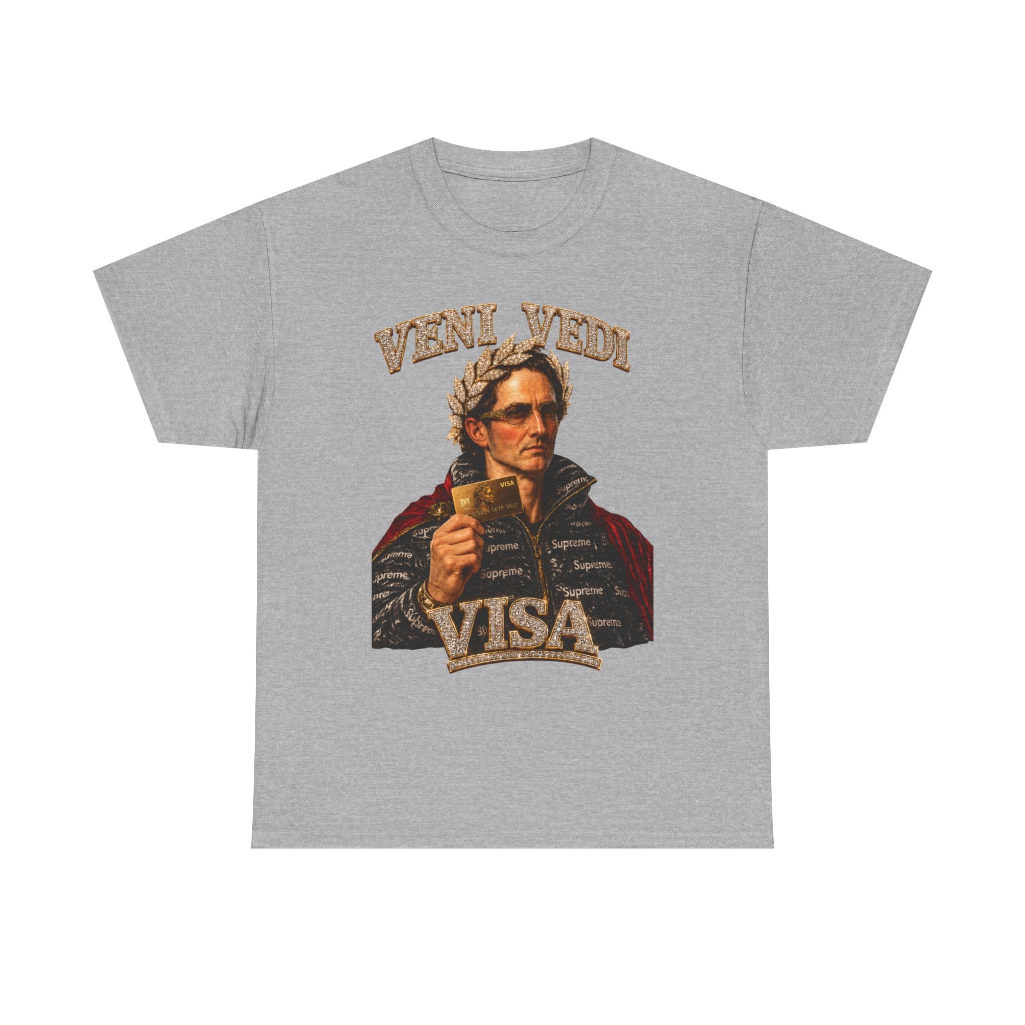 Veni, Vedi, Visa Graphic Tee — Vintage Julius Caesar Roman Shirt