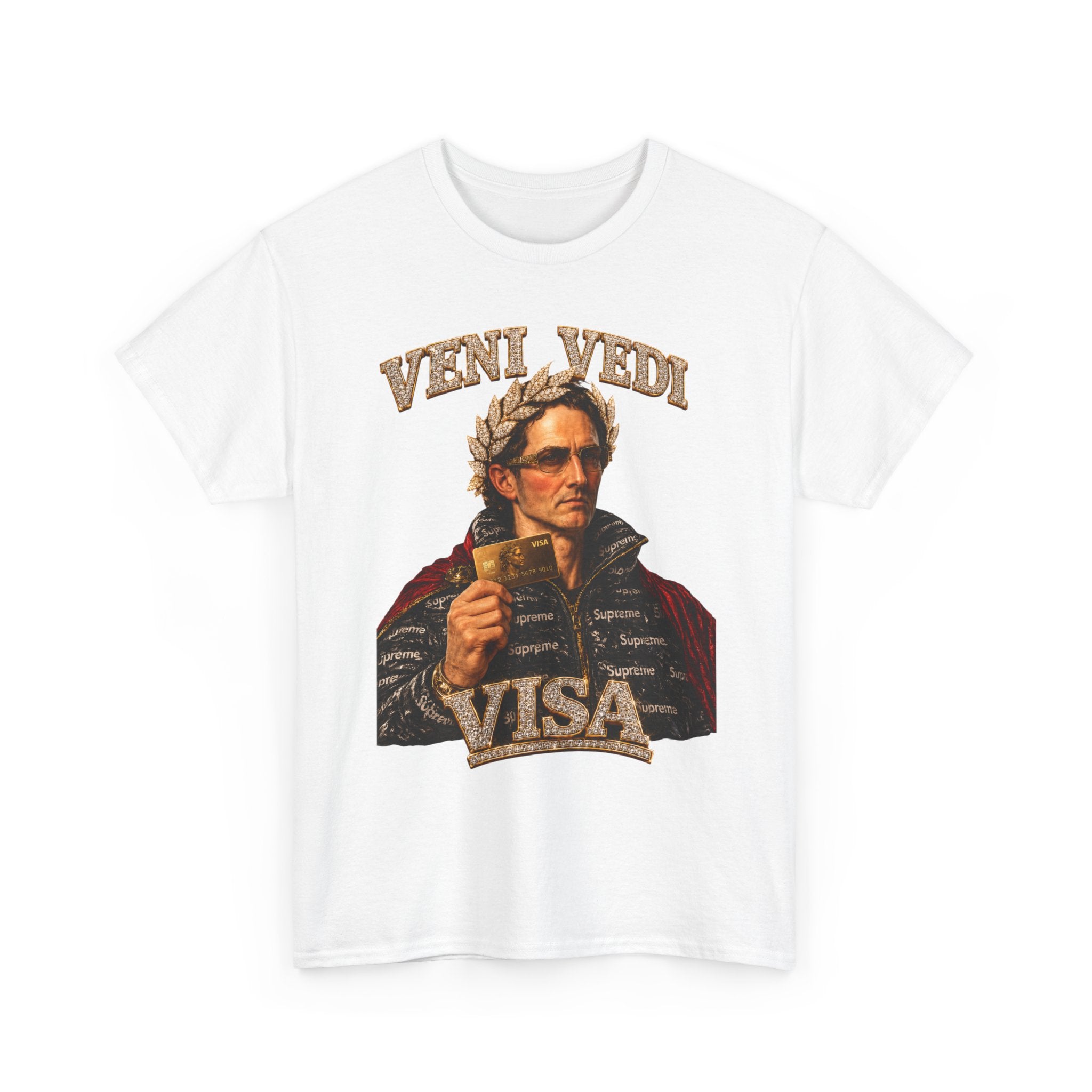 Veni, Vedi, Visa Graphic Tee — Vintage Julius Caesar Roman Shirt