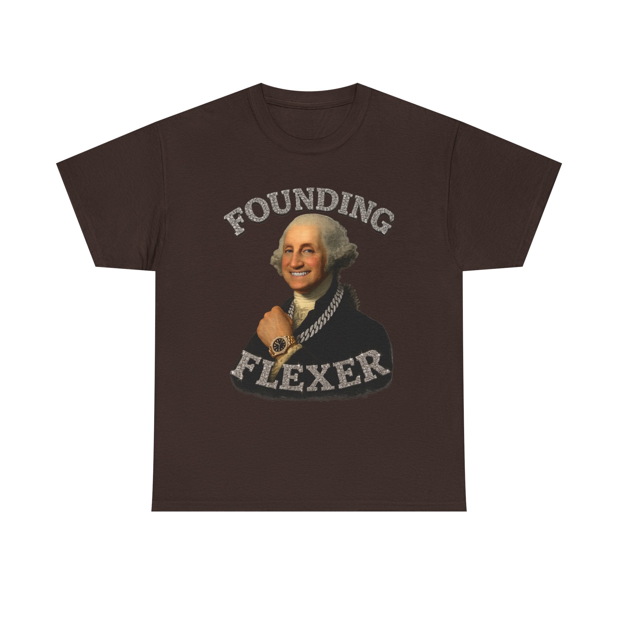 Founding Flexer T-Shirt — Funny George Washington Graphic Tee
