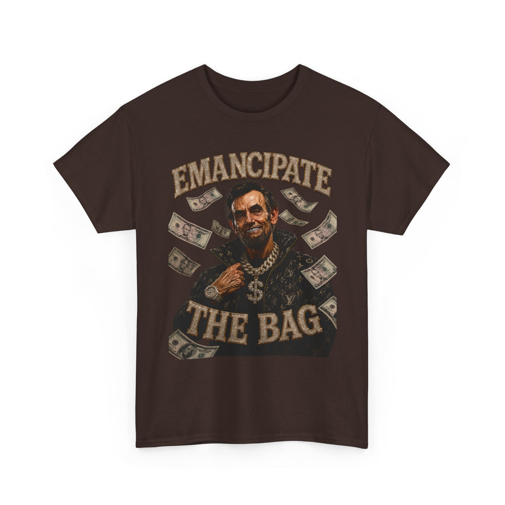 Emancipate The Bag T-Shirt — Funny Abraham Lincoln Money Graphic Tee