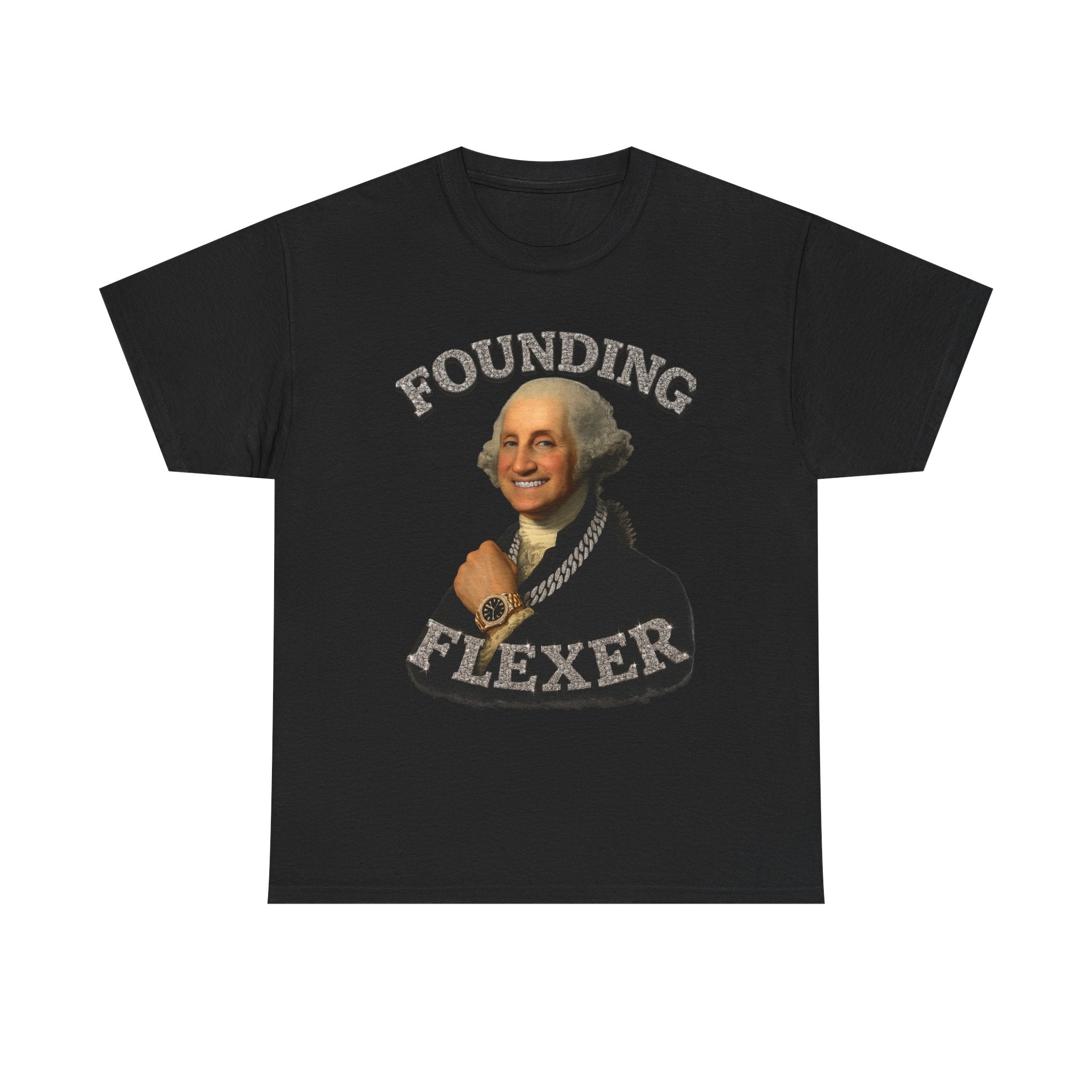 Founding Flexer T-Shirt — Funny George Washington Graphic Tee