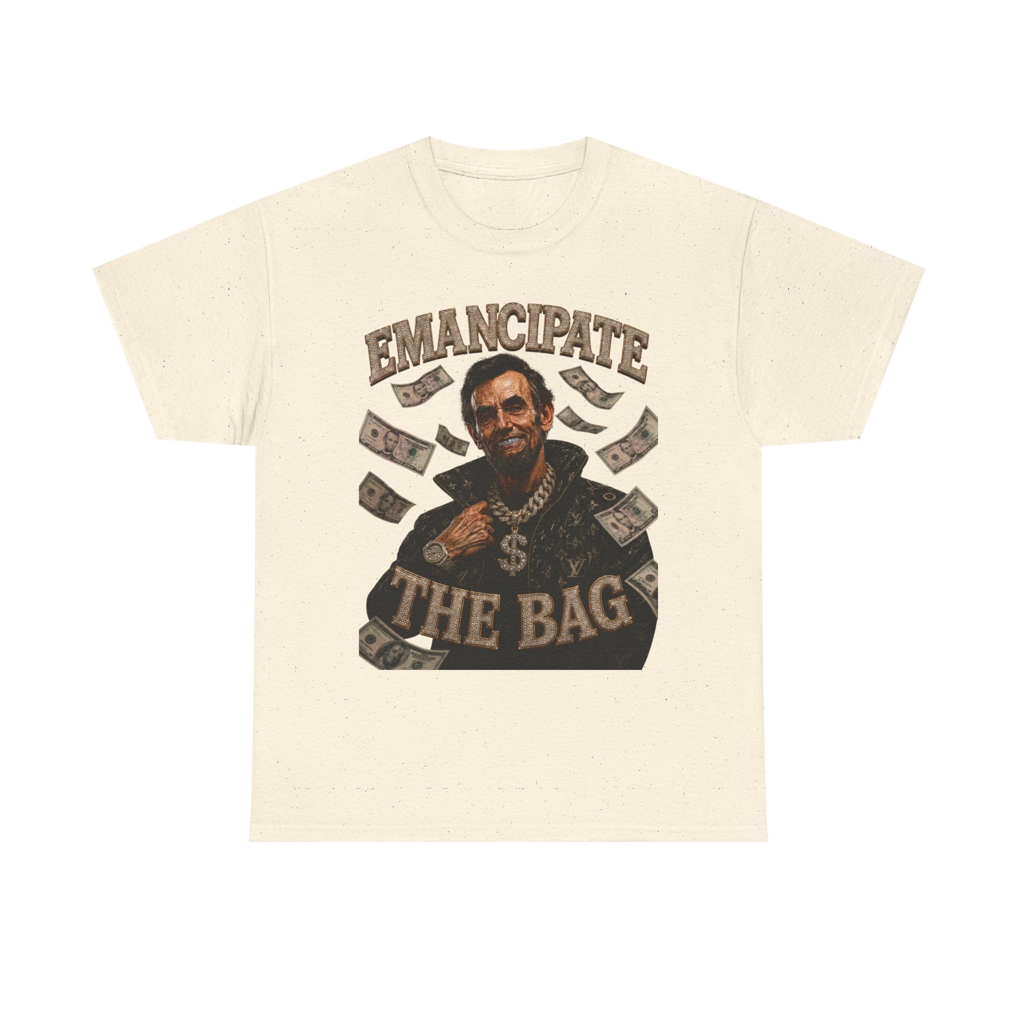 Emancipate The Bag T-Shirt — Funny Abraham Lincoln Money Graphic Tee