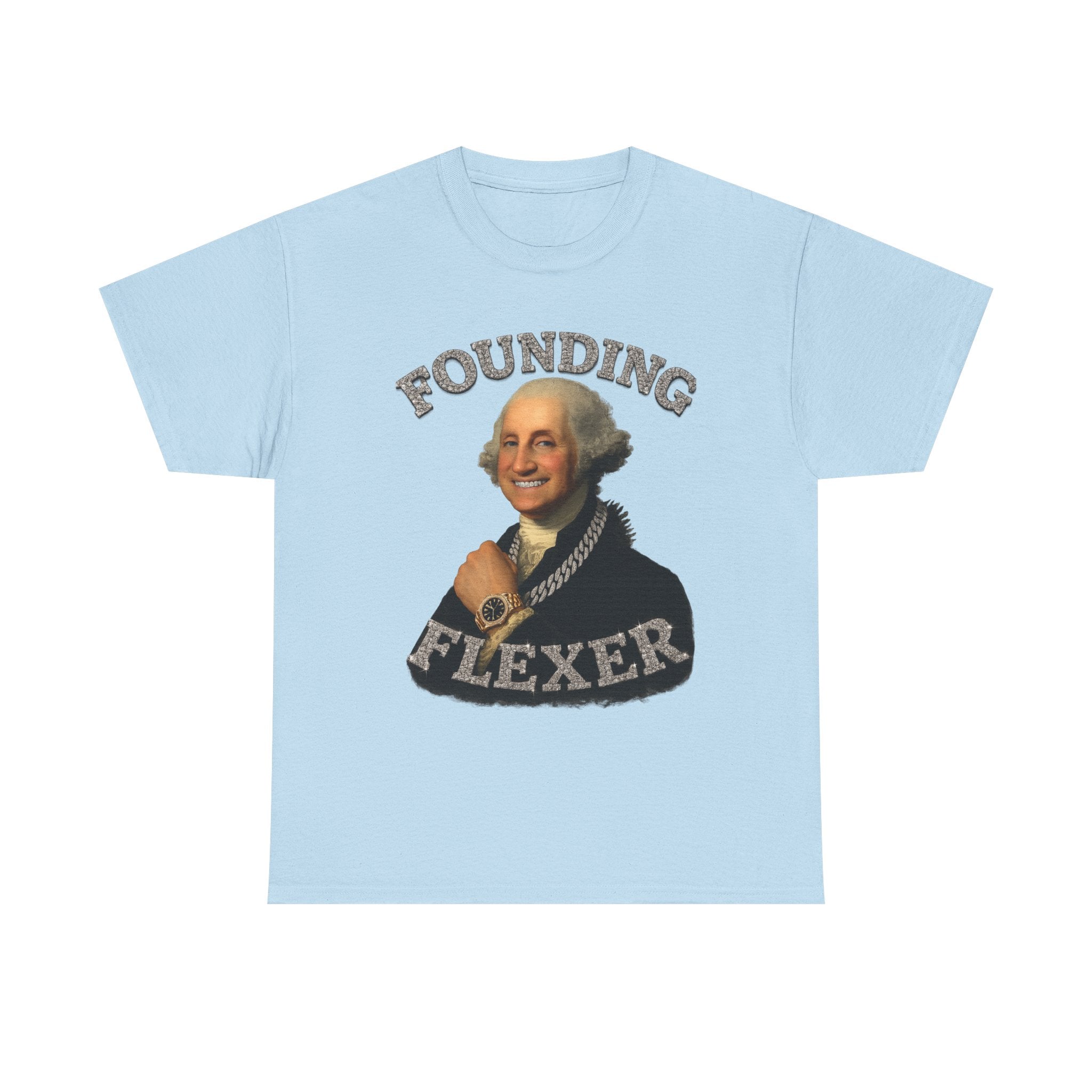 Founding Flexer T-Shirt — Funny George Washington Graphic Tee