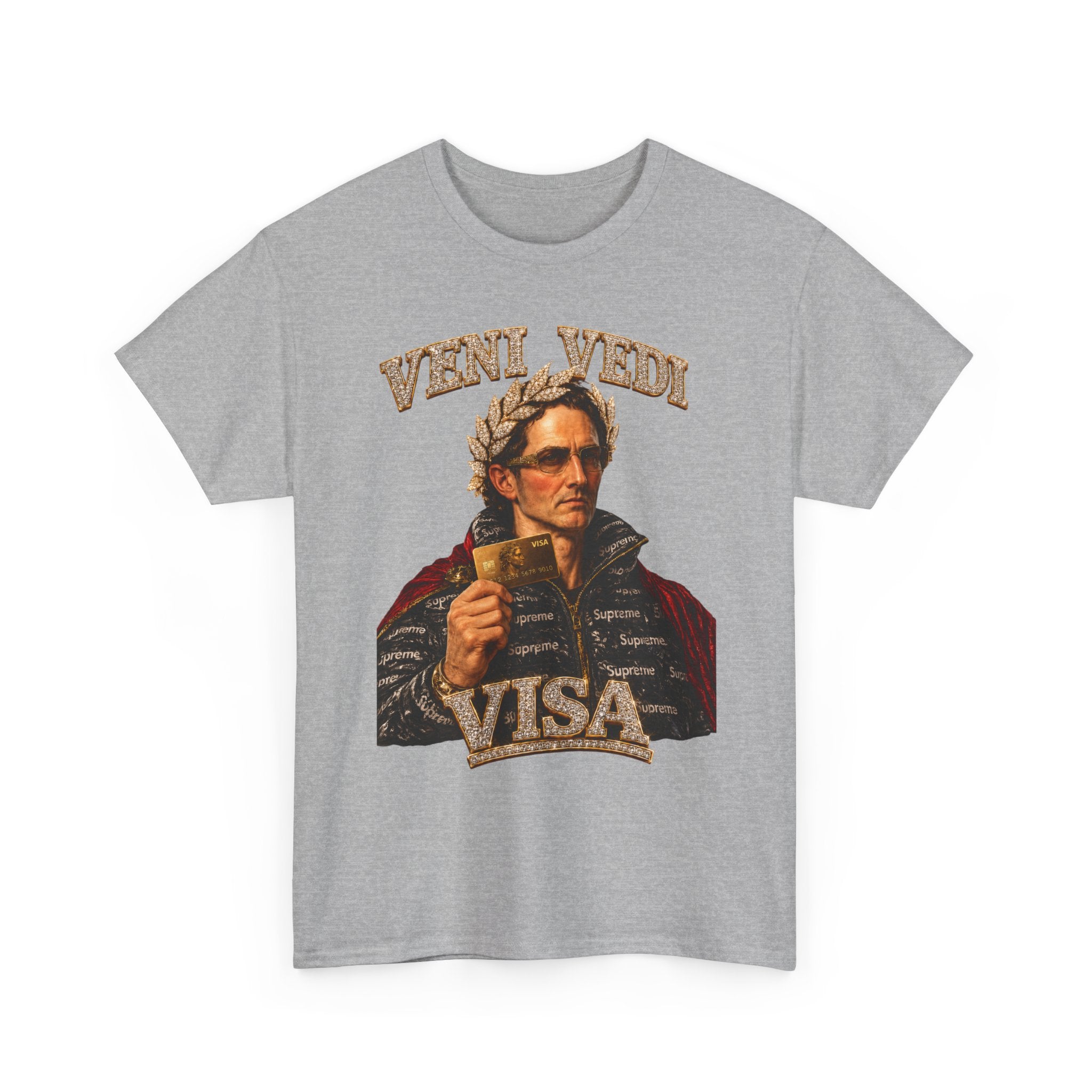 Veni, Vedi, Visa Graphic Tee — Vintage Julius Caesar Roman Shirt