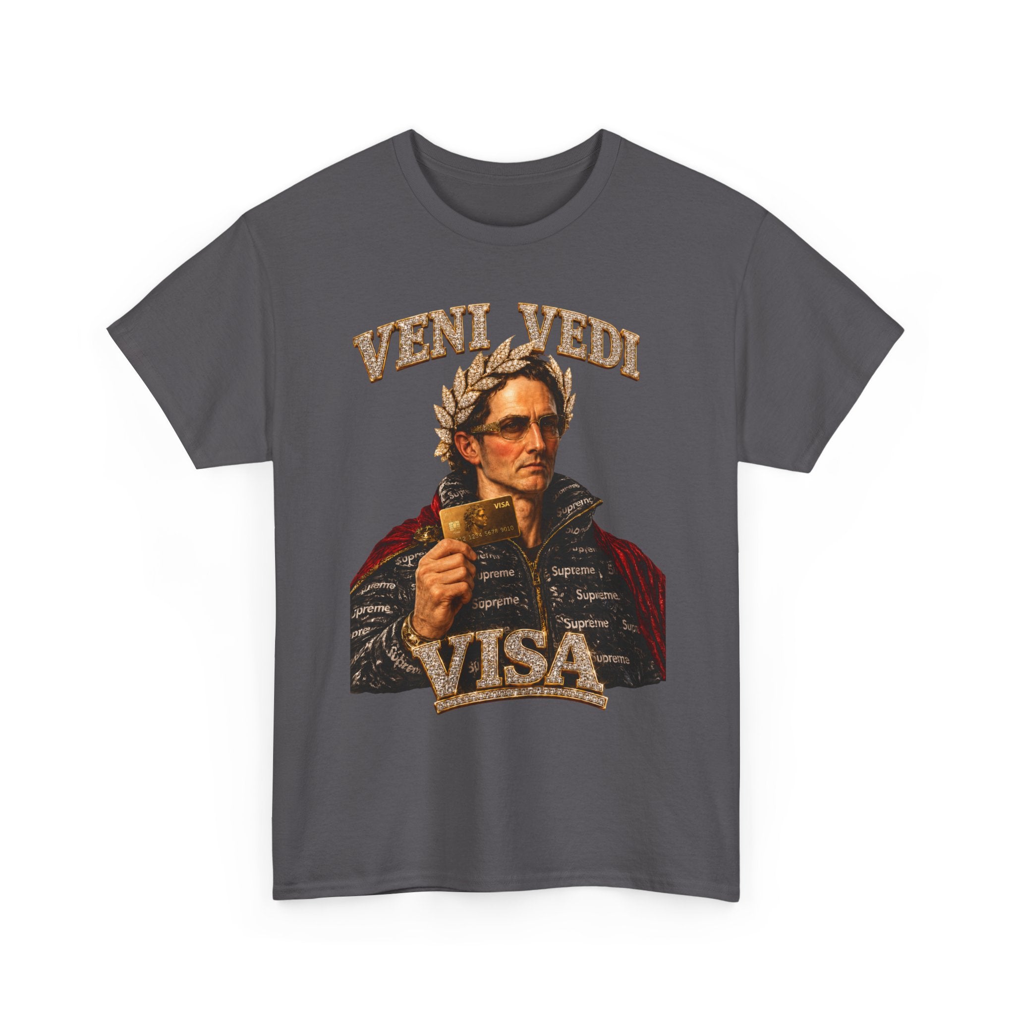 Veni, Vedi, Visa Graphic Tee — Vintage Julius Caesar Roman Shirt