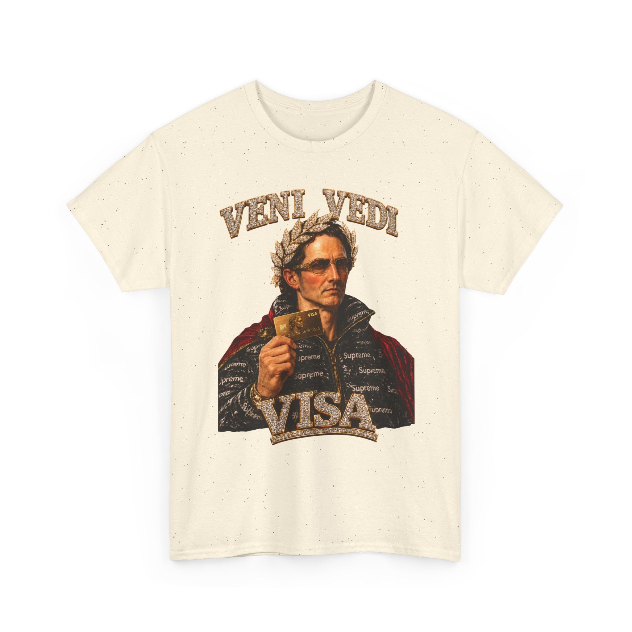 Veni, Vedi, Visa Graphic Tee — Vintage Julius Caesar Roman Shirt