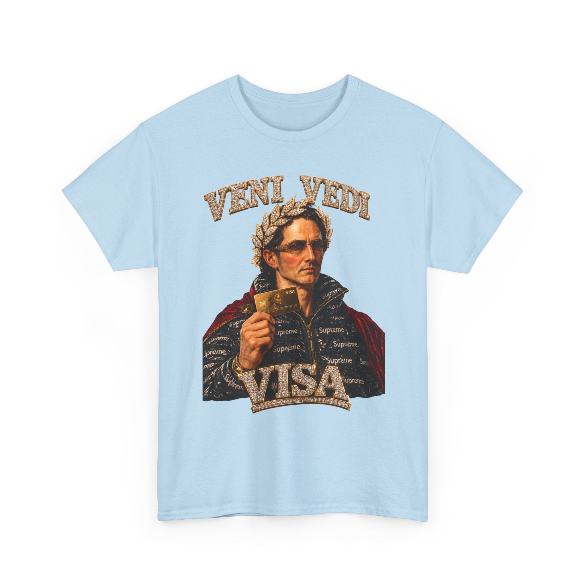 Veni, Vedi, Visa Graphic Tee — Vintage Julius Caesar Roman Shirt